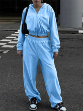 Load image into Gallery viewer, Zip Up Hoodie Pants Set