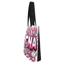 Load image into Gallery viewer, Pink and White CNA Canvas Tote Bags (Set of 4)