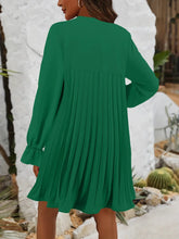 Load image into Gallery viewer, Tie Neck Flounce Sleeve Mini Dress
