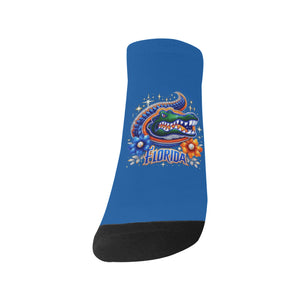 Men's Blue Gator Ankle Socks
