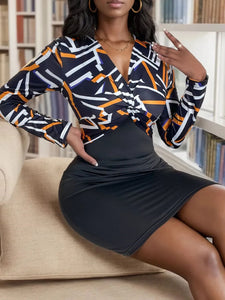 Vickie's V-neck high waist dress