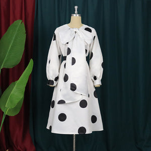 Ms. Angie Polka Dot Bow Dress