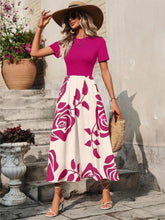 Load image into Gallery viewer, Rose Round Neck Dress
