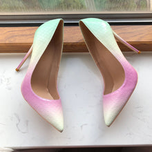 Load image into Gallery viewer, Zymira&#39;s Cotton Candy Crocodile Effect Stiletto
