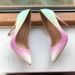 Zymira's Cotton Candy Crocodile Effect Stiletto