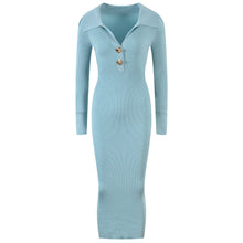 Load image into Gallery viewer, Elegant V-neck Sweater Dress
