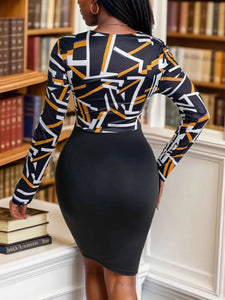 Vickie's V-neck high waist dress