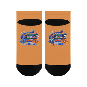 Men's Orange Gator Ankle Socks