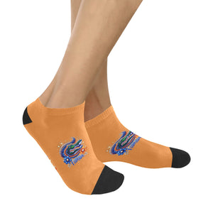 Men's Orange Gator Ankle Socks