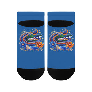 Men's Blue Gator Ankle Socks
