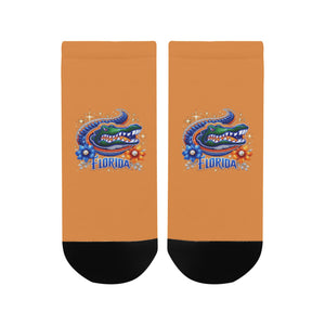 Men's Orange Gator Ankle Socks