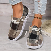 Load image into Gallery viewer, Takelia&#39;s Plaid Slip-Ons
