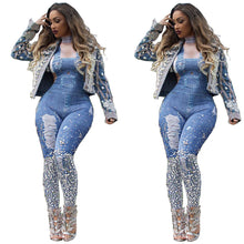 Load image into Gallery viewer, Tamieka Jeans Rompers
