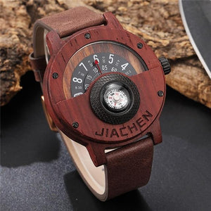 Turntable Men's Wooden Watch