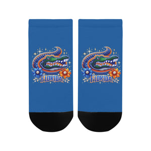 Men's Blue Gator Ankle Socks