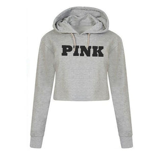 Pink Hoodies Crop Top