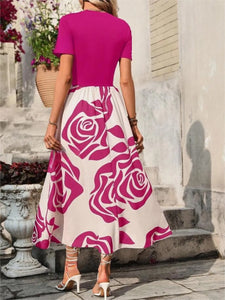 Rose Round Neck Dress