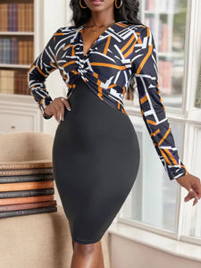 Vickie's V-neck high waist dress