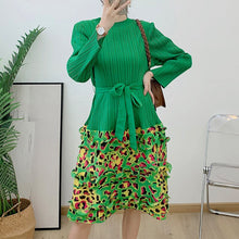 Load image into Gallery viewer, Miya Pleated Patchwork Dress
