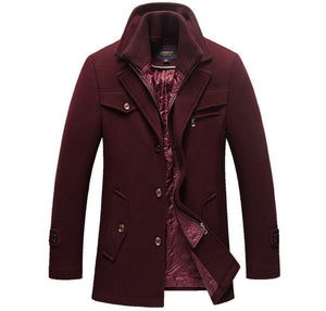 Winter Wool Men Casual Outerwear