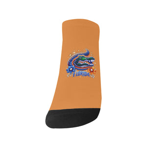 Men's Orange Gator Ankle Socks