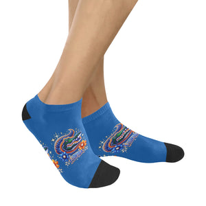 Men's Blue Gator Ankle Socks