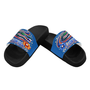 Blue Women Gator Slides