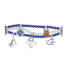 Load image into Gallery viewer, ZPB Sorority Blue White Pearl Watch Band for Women
