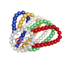 Load image into Gallery viewer, OES Sorority Multi Pearl 5 Strand Bracelet Women

