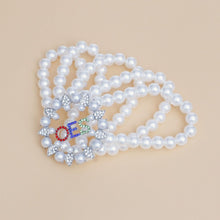 Load image into Gallery viewer, OES Sorority White Pearl 5 Strand Bracelet Women

