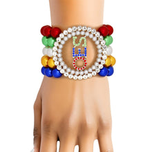 Load image into Gallery viewer, OES Sorority Round Multi Pearl Bracelet for Women
