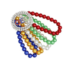 Load image into Gallery viewer, OES Sorority Round Multi Pearl Bracelet for Women
