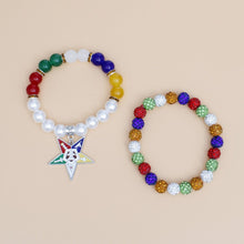 Load image into Gallery viewer, OES Sorority Pearl Ball Bead Star Charm Bracelets
