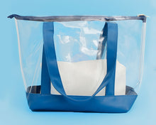 Load image into Gallery viewer, Tote Blue Clear Zeta Sorority Bag for Women
