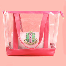 Load image into Gallery viewer, Tote Pink Clear AKA Sorority Bag for Women
