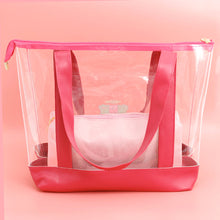 Load image into Gallery viewer, Tote Pink Clear AKA Sorority Bag for Women
