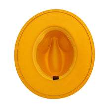 Load image into Gallery viewer, SGR Sorority Yellow Fedora Pearl Band Hat Women
