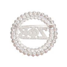 Load image into Gallery viewer, Brooch Blue White Zeta Round Pin for Women
