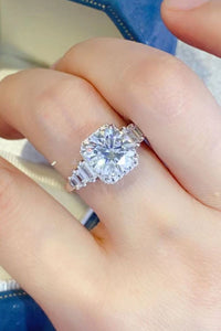 Ms. DerShell 3 Carat Moissanite  Silver Ring