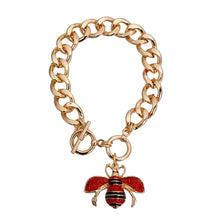 Load image into Gallery viewer, Designer Style Red Bee Bracelet
