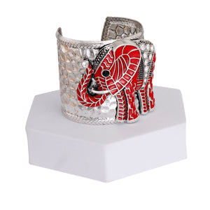 Red Elephant Rhinestone Cuff