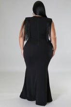 Load image into Gallery viewer, Novie V Neck Fringe Maxi Dress
