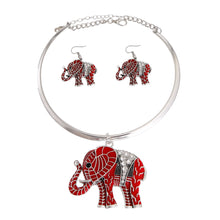 Load image into Gallery viewer, Red Elephant Collar Necklace
