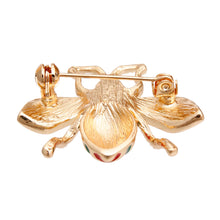 Load image into Gallery viewer, Designer Red Crystal Bee Brooch
