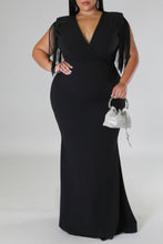 Load image into Gallery viewer, Novie V Neck Fringe Maxi Dress
