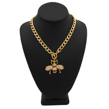 Load image into Gallery viewer, Designer Style Rhinestone Bee Toggle Necklace
