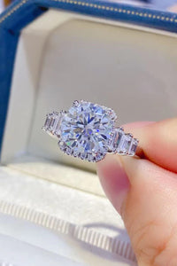 Ms. DerShell 3 Carat Moissanite  Silver Ring