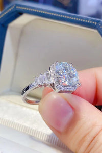 Ms. DerShell 3 Carat Moissanite  Silver Ring