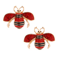 Load image into Gallery viewer, Designer Style Red Bee Studs
