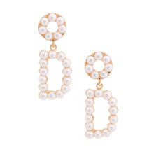 Load image into Gallery viewer, Cream Dangling D Earrings
